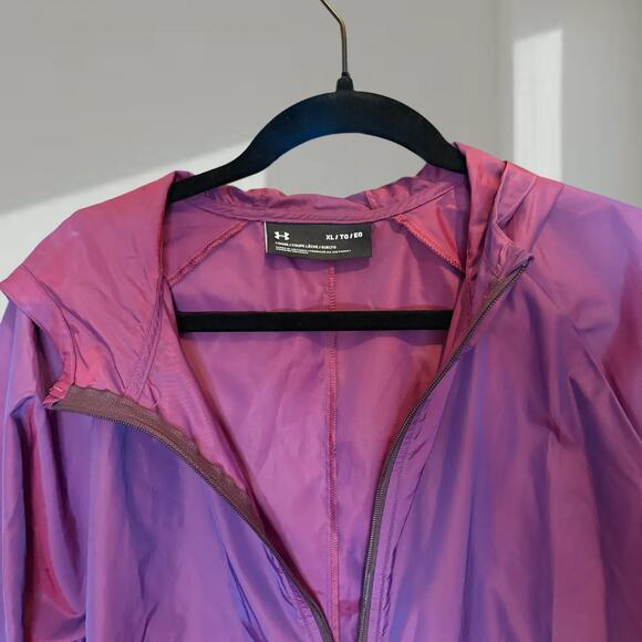 Under Armour Windbreaker Jacket – Holographic Purple/Plum (XL) - Picture 2 of 7